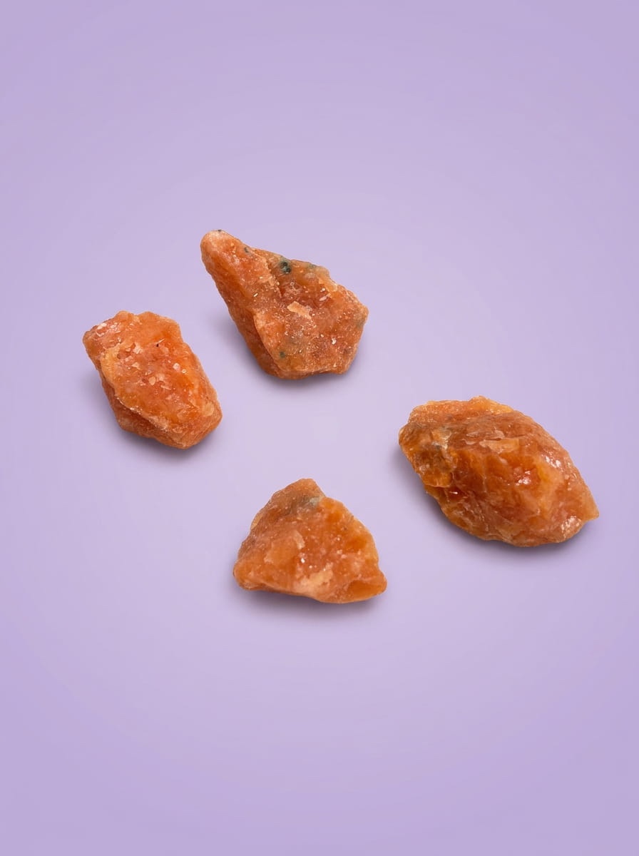 Calcita naranja — joya artesanal de Vero Bentancort